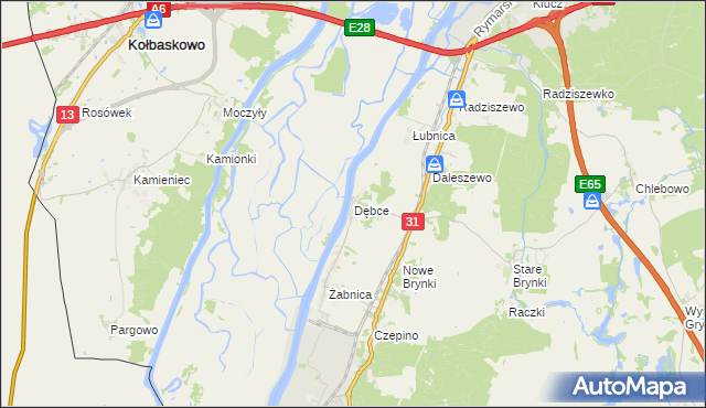 mapa Dębce, Dębce na mapie Targeo