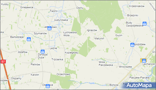 mapa Dobra Wola gmina Jasieniec, Dobra Wola gmina Jasieniec na mapie Targeo