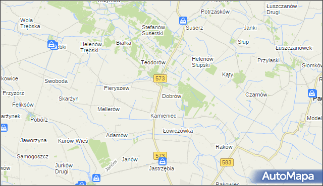 mapa Dobrów gmina Szczawin Kościelny, Dobrów gmina Szczawin Kościelny na mapie Targeo