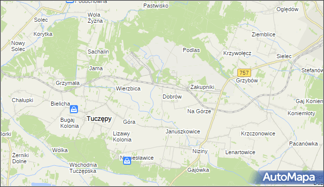 mapa Dobrów gmina Tuczępy, Dobrów gmina Tuczępy na mapie Targeo
