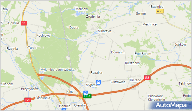 mapa Domanin Osada, Domanin Osada na mapie Targeo