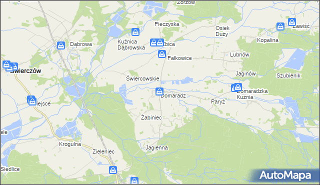 mapa Domaradz gmina Pokój, Domaradz gmina Pokój na mapie Targeo