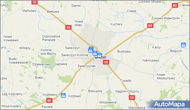 mapa Drobin, Drobin na mapie Targeo