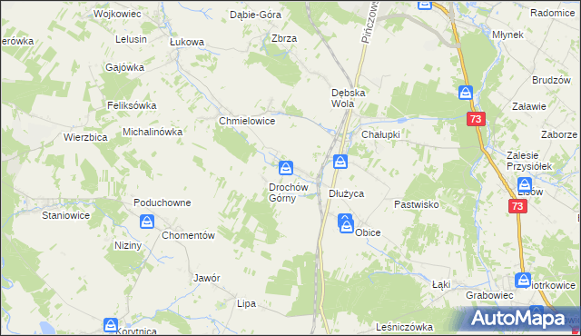 mapa Drochów Dolny, Drochów Dolny na mapie Targeo