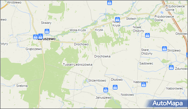 mapa Drochówka, Drochówka na mapie Targeo