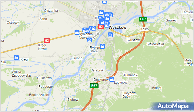 mapa Drogoszewo gmina Wyszków, Drogoszewo gmina Wyszków na mapie Targeo