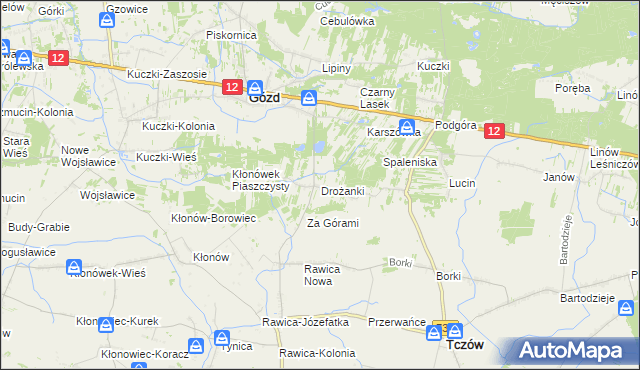 mapa Drożanki, Drożanki na mapie Targeo