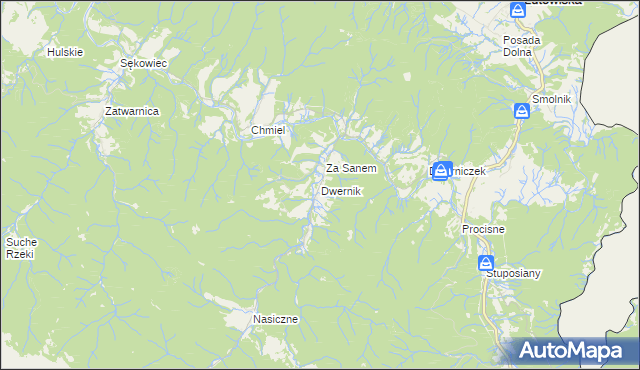 mapa Dwernik, Dwernik na mapie Targeo