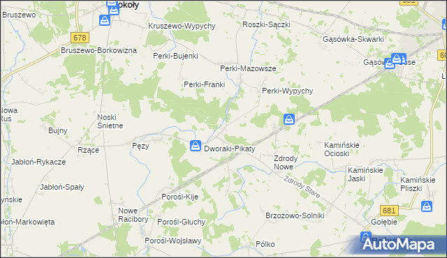 mapa Dworaki-Staśki, Dworaki-Staśki na mapie Targeo