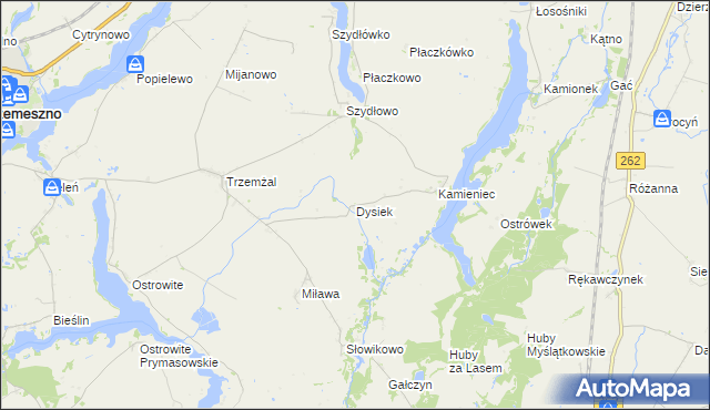mapa Dysiek, Dysiek na mapie Targeo