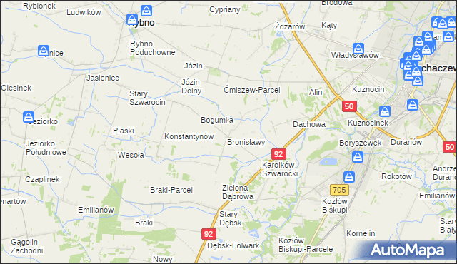 mapa Erminów, Erminów na mapie Targeo