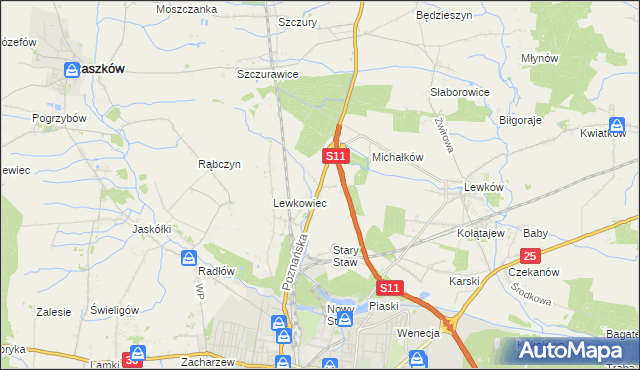 mapa Franklinów, Franklinów na mapie Targeo