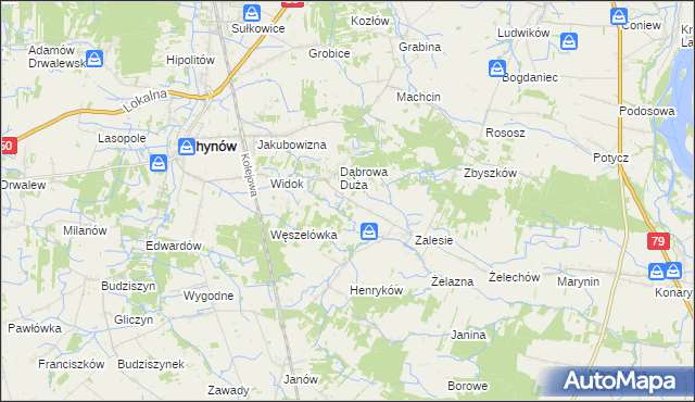 mapa Gaj Żelechowski, Gaj Żelechowski na mapie Targeo