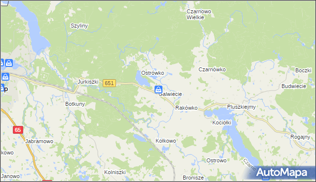 mapa Galwiecie, Galwiecie na mapie Targeo