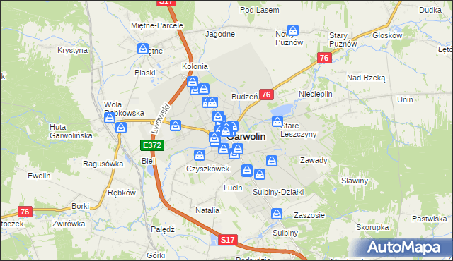 mapa Garwolin, Garwolin na mapie Targeo