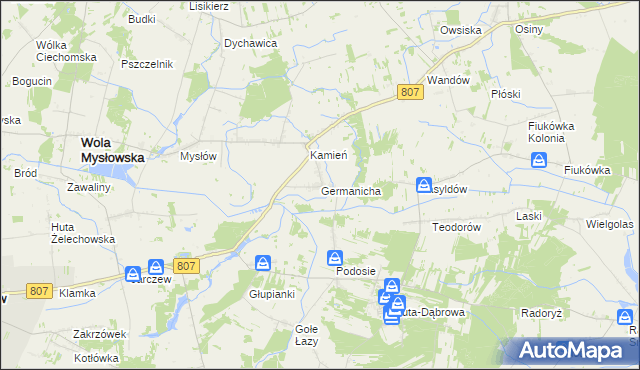 mapa Germanicha, Germanicha na mapie Targeo