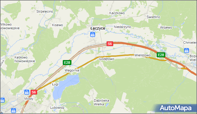 mapa Godętowo, Godętowo na mapie Targeo