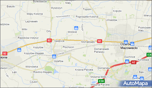 mapa Gołaszew, Gołaszew na mapie Targeo