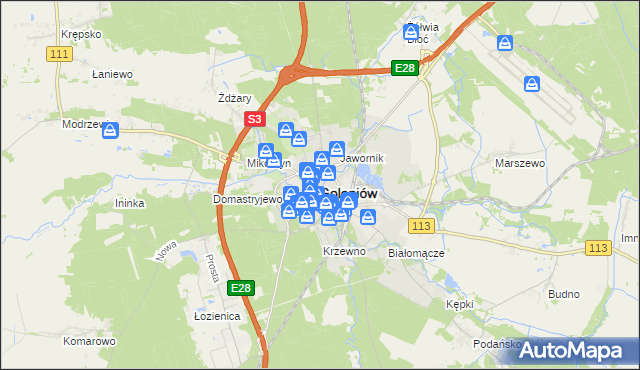 mapa Goleniów, Goleniów na mapie Targeo
