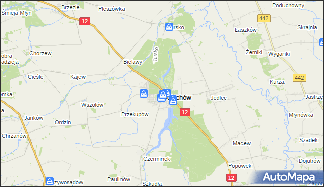 mapa Gołuchów powiat pleszewski, Gołuchów powiat pleszewski na mapie Targeo