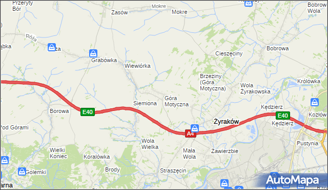 mapa Góra Motyczna, Góra Motyczna na mapie Targeo