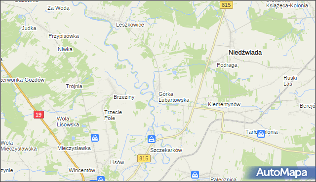 mapa Górka Lubartowska, Górka Lubartowska na mapie Targeo