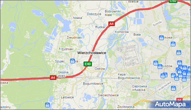 mapa Gosławice gmina Wierzchosławice, Gosławice gmina Wierzchosławice na mapie Targeo