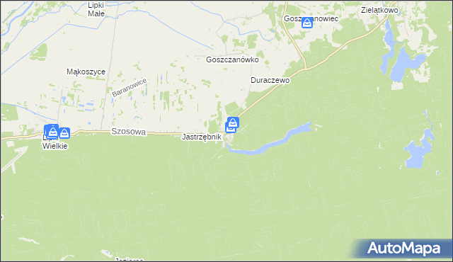 mapa Goszczanowo, Goszczanowo na mapie Targeo