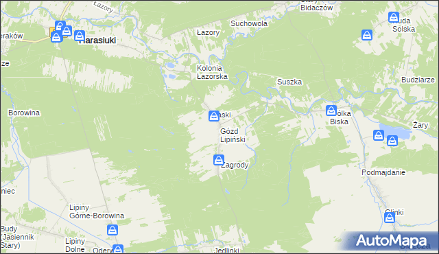 mapa Gózd Lipiński, Gózd Lipiński na mapie Targeo