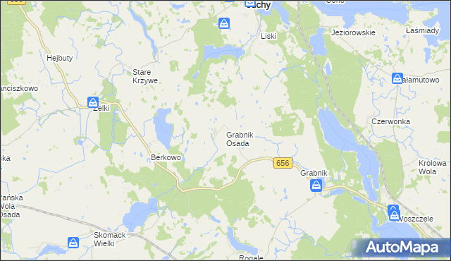 mapa Grabnik Osada, Grabnik Osada na mapie Targeo
