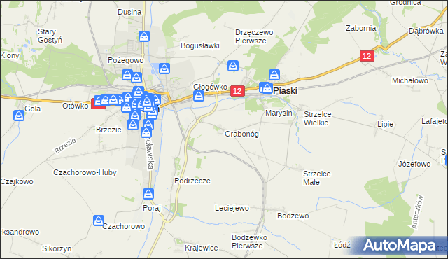 mapa Grabonóg, Grabonóg na mapie Targeo