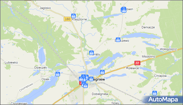 mapa Grąsy, Grąsy na mapie Targeo