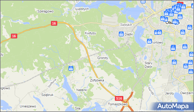 mapa Gronity, Gronity na mapie Targeo
