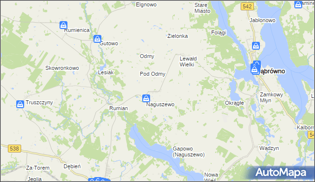 mapa Groszki gmina Rybno, Groszki gmina Rybno na mapie Targeo