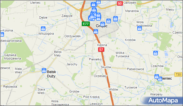 mapa Grudzkowola, Grudzkowola na mapie Targeo