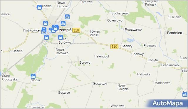 mapa Helenopol gmina Czempiń, Helenopol gmina Czempiń na mapie Targeo