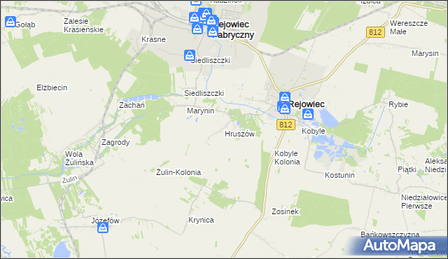 mapa Hruszów, Hruszów na mapie Targeo