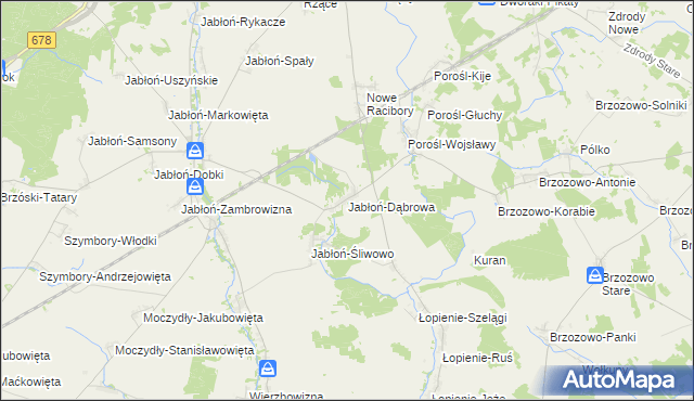 mapa Jabłoń-Dąbrowa, Jabłoń-Dąbrowa na mapie Targeo
