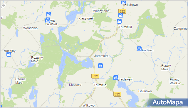 mapa Jaromierz gmina Gardeja, Jaromierz gmina Gardeja na mapie Targeo