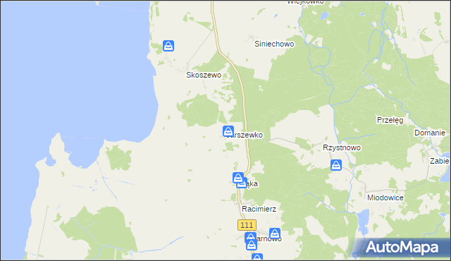 mapa Jarszewko, Jarszewko na mapie Targeo