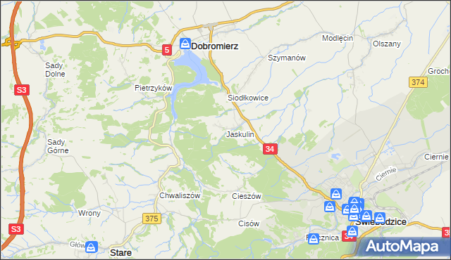 mapa Jaskulin, Jaskulin na mapie Targeo