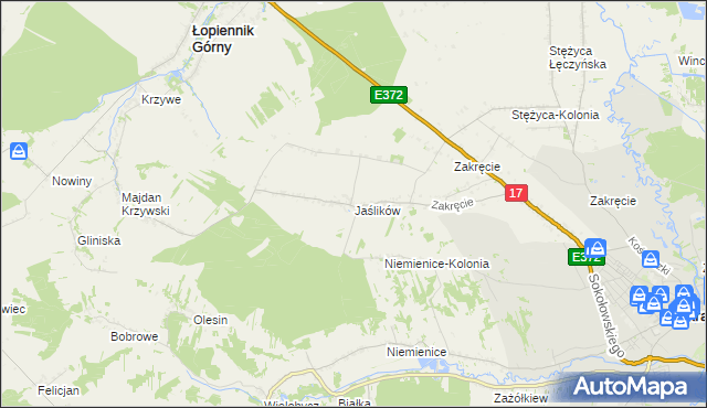 mapa Jaślików, Jaślików na mapie Targeo