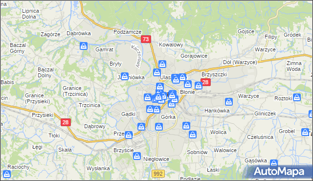 mapa Jasła, Jasło na mapie Targeo