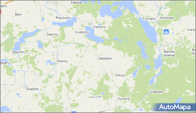 mapa Jedzbark, Jedzbark na mapie Targeo