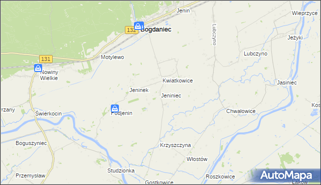 mapa Jeniniec, Jeniniec na mapie Targeo