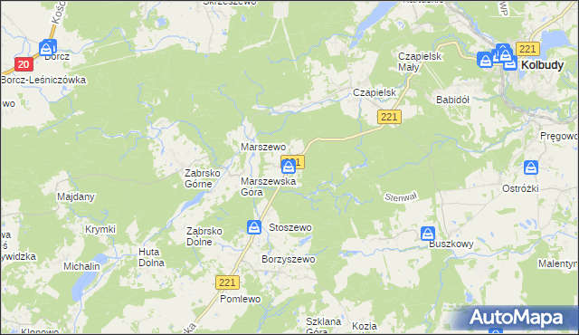 mapa Jodłowno, Jodłowno na mapie Targeo