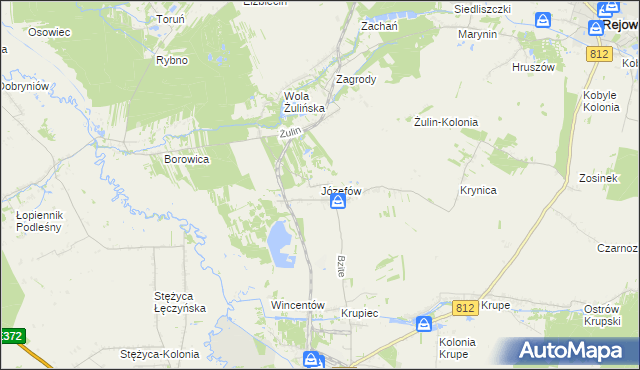 mapa Józefów gmina Krasnystaw, Józefów gmina Krasnystaw na mapie Targeo