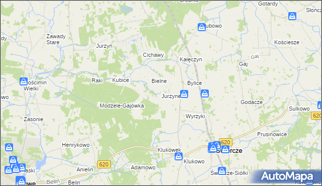 mapa Jurzynek, Jurzynek na mapie Targeo
