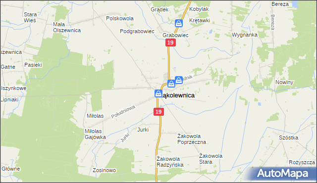 mapa Kąkolewnica, Kąkolewnica na mapie Targeo