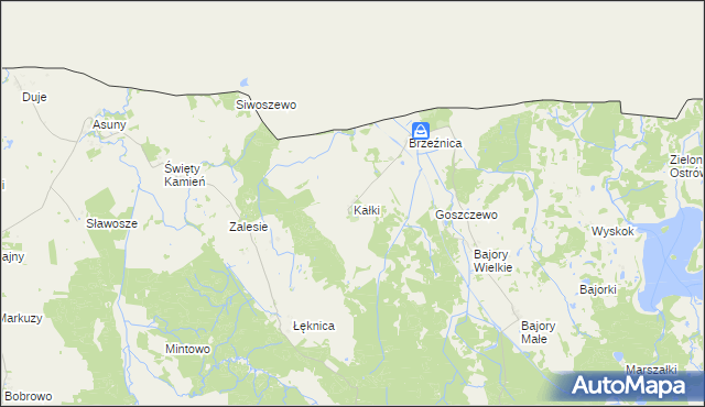 mapa Kałki gmina Srokowo, Kałki gmina Srokowo na mapie Targeo